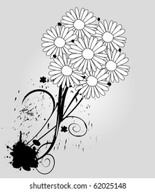 Vector illustration of bright bouquet