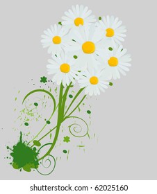 Vector illustration of bright bouquet