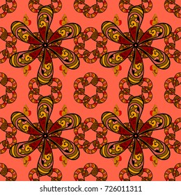 Vector illustration. Bright bouquets on a fashion grunge background. Cute seamless pattern with a small flower in a vintage style. Blossoming background for printing on fabric, wallpaper and paper.