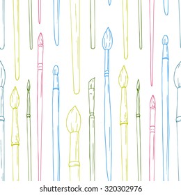 vector illustration bright brush for painting pattern artistic products