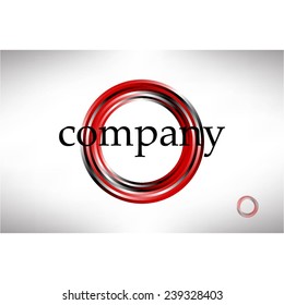 Vector illustration of Bright circle on a gray background. Company.