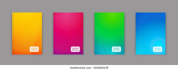 Vector illustration of bright color abstract pattern background with line gradient texture for minimal dynamic cover design. Poster, flyer, templat, magazine, web