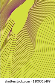 Vector illustration of bright color abstract pattern background with line gradient texture for minimal dynamic cover design.  placard poster template
