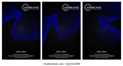 Vector illustration of bright color abstract pattern background with line gradient texture for minimal dynamic cover design. dark color placard poster template 