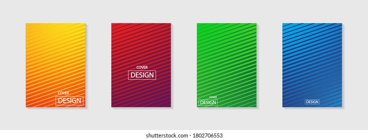 Ilustración vectorial de fondo de patrón abstracto de color brillante con textura de gradiente de línea para un diseño de cubierta dinámica mínimo. Plantilla de afiches azul, rosa, amarillo, verde, coloridamente.