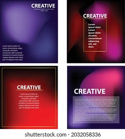 Vector illustration of bright color abstract pattern background with line gradient texture, placard poster template