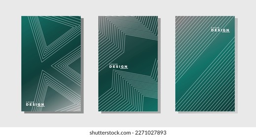 Vector illustration of bright color abstract pattern background with line gradient texture for minimal dynamic cover design. Green poster template