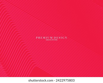 Vector illustration of bright color abstract pattern background with line gradient texture for minimal dynamic cover design. Pink plaque poster template. Luxury background with line pattern.