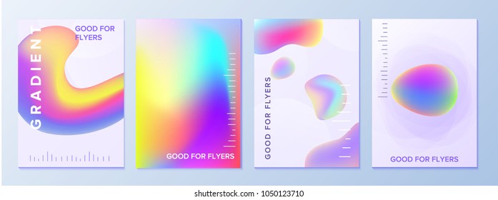 Vector illustration of bright color background with mesh gradient texture for minimal dynamic cover design.  EPS 10