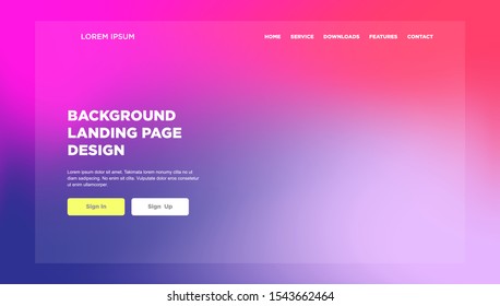 Vector illustration of bright color background with mesh gradient texture for minimal dynamic cover design. Blue, pink, yellow, green placard poster template. EPS 10