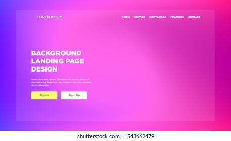 Vector illustration of bright color background with mesh gradient texture for minimal dynamic cover design. Blue, pink, yellow, green placard poster template. EPS 10