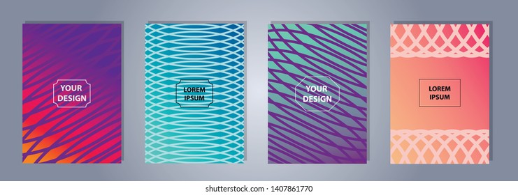 Vector illustration of bright color gradient abstract geometric pattern. A4 format template for your design, banner, flyer, business card, poster, wallpaper, brochure