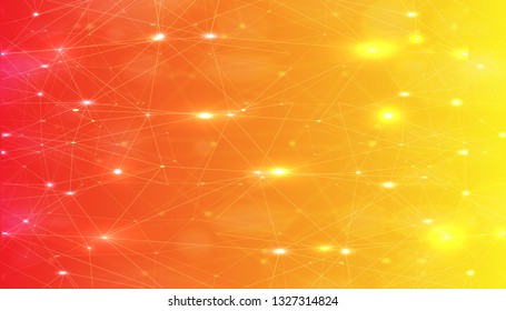 vector illustration of bright color orange and yellow abstract pattern background with little dots shine