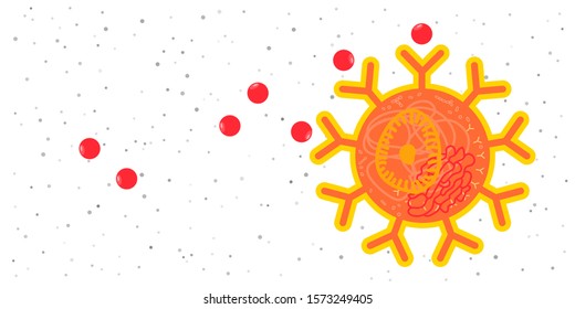 Vector Illustration Of Bright Colorful Cell Receptors And Hormones Microscopic Molecule Metabolism Visual 