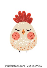 ilustração vetorial de um pintinho bonito brilhante no estilo de crianças