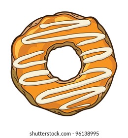 Vector illustration of bright donut