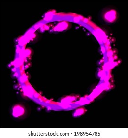 Vector illustration of Bright flash, black background