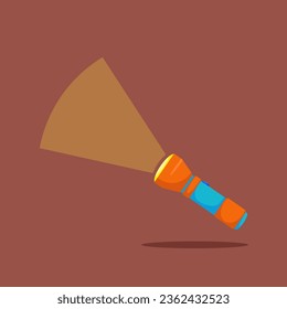 ilustración vectorial de una linterna brillante sobre un fondo marrón