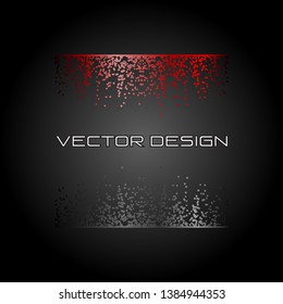 Vector illustration of Bright, glowing glitter on a dark background. Vector design.