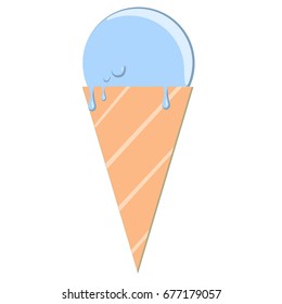 Vector illustration bright ice cream.