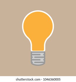 Vector illustration of a bright light bulb. Logo for energy saving. Incandescent lamp. Logo for energy saving. Incandescent lamp.