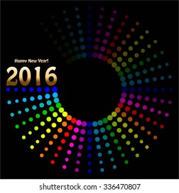 Vector illustration of Bright multi-colored abstract on a black background.