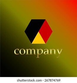 Vector illustration of Bright, multi-colored geometric shapes.
