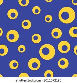 Ilustración vectorial de patrones psiquínicos brillantes sin fisuras con círculos multicolores de diversas formas