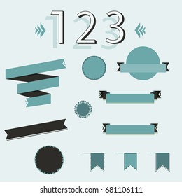 Vector illustration bright ribbon.