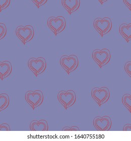 
Vector illustration. Bright seamless festive pattern in the form of abstract hearts. Design for covers, cards, wallpapers, print textile.