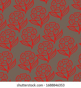 
Vector illustration. Bright seamless pattern in the form of wildflowers.