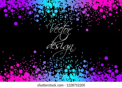 Vector illustration of Bright sequinse on a black background.