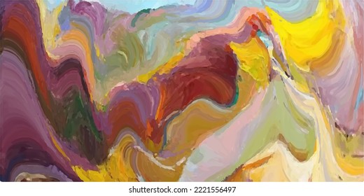ilustración vectorial de la pintura de aceite líquido de color brillante y suave eps.10