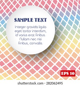 Vector illustration with bright spectral abstract background of squares and space for your text. For presentations, banners, brochures and web design