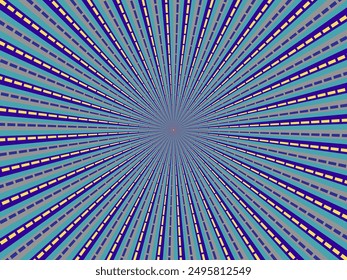 Vector illustration of bright sunlight, multicolored starburst background. The sunlight spreads.