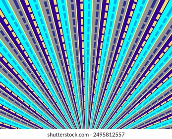 Vector illustration of bright sunlight, multicolored starburst background. The sunlight spreads.