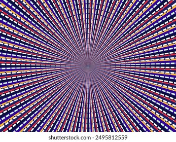 Vector illustration of bright sunlight, multicolored starburst background. The sunlight spreads.