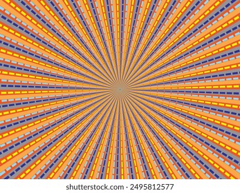 Vector illustration of bright sunlight, multicolored starburst background. The sunlight spreads.