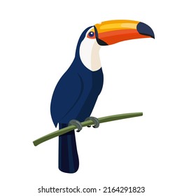 Vektorgrafik eines hellen Toucan