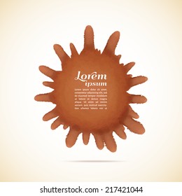 Vector illustration. Bright watercolor blot for your design. Isolated.