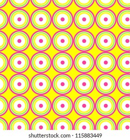 vector illustration of brightly colored geometric pattern, with concentric circles