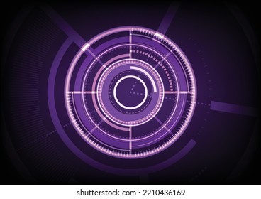 Ilustración vectorial de un anillo iluminado alrededor del círculo, 
utilizado para el trabajo tecnológico.