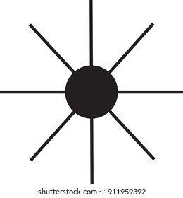 ilustración vectorial del icono de brillo