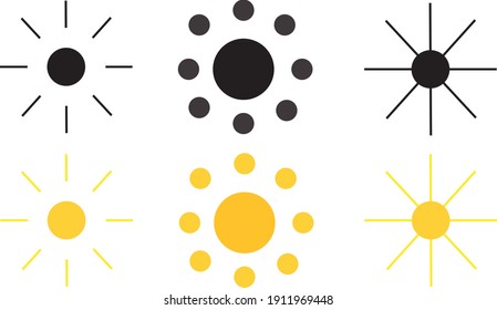 vector illustration of brightness icon