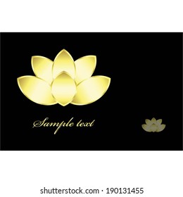 Vector illustration of Brilliant flower, black background