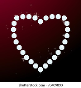 Vector illustration of brilliant heart