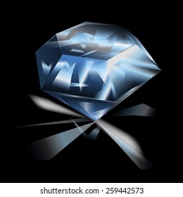 Vector illustration of brilliant on black background