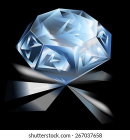 Vector illustration of brilliant on black background