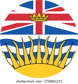 vector illustration of British Columbia flag