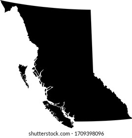 vector illustration of British Columbia map
